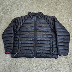 Vtg 90s SOLSTICE Small Tonal Logo Hiking Outdoors Down Fill Puffer Jacket 2XL